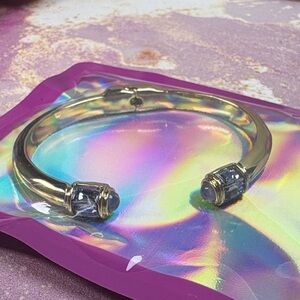 Elegant Gold and Amethyst Women's Cuff Bracelet